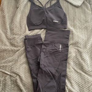 Gym shark matching set Sz M gray
